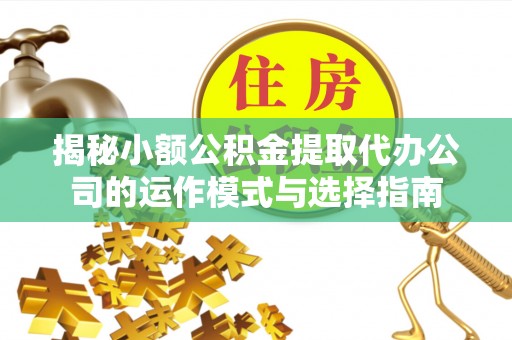 关岭揭秘小额公积金提取代办公司的运作模式与选择指南